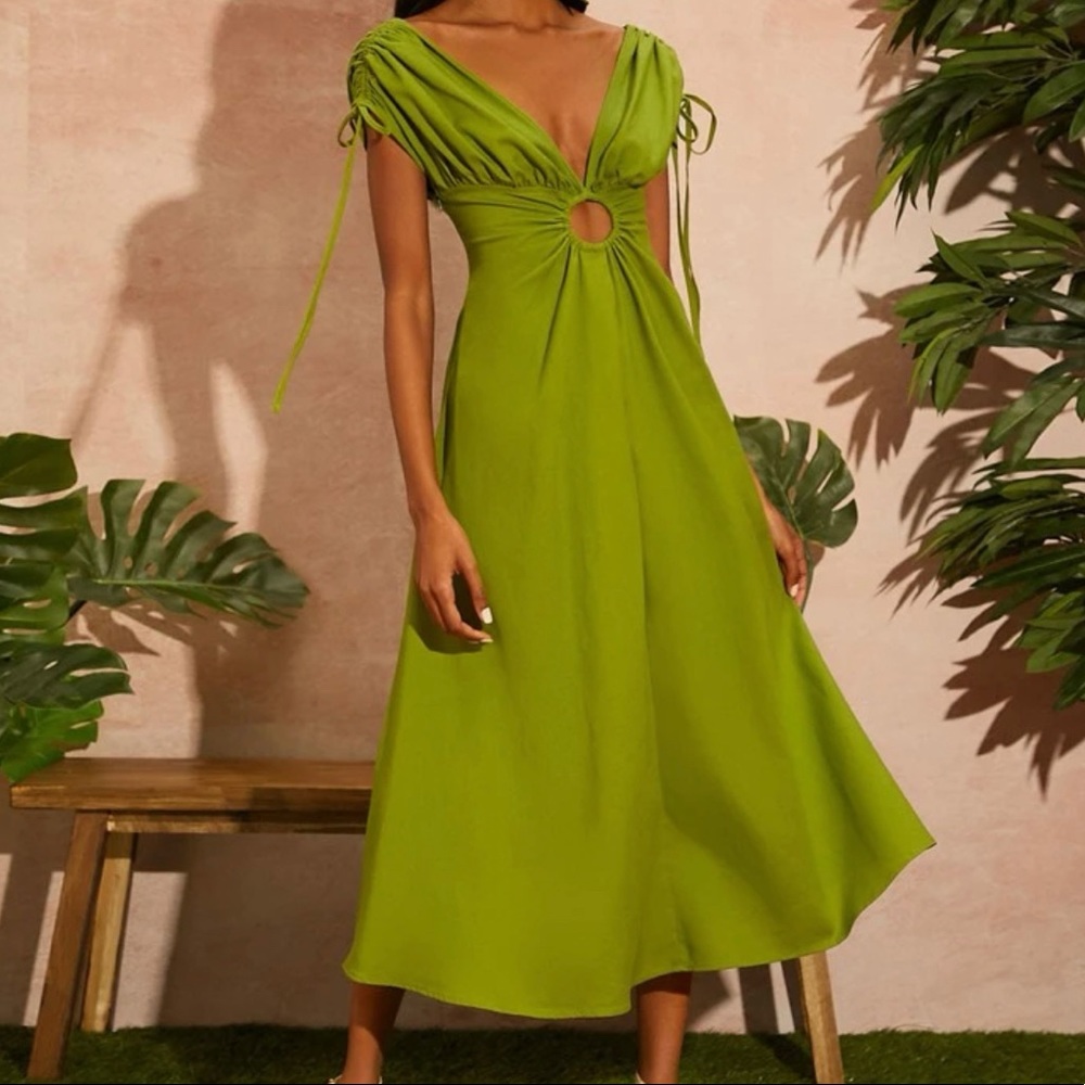 SHEIN Ruched O-Ring Dress